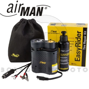 AIRMAN EASY RIDER KIT EMERGENZA RIPARAZIONE GONFIAGGIO GOMME PNEUMATICI MOTO - Imagen 1 de 2