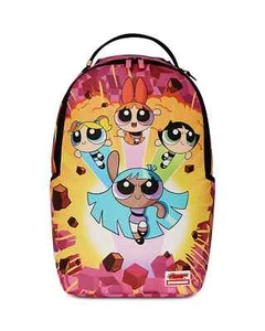 Mochila Sprayground Powerpuff Strike DLXSV🔥Nueva bolsa de libros negra bolsa escolar grande - Imagen 1 de 10