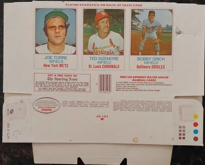 1975 Uncut King Dons Hostess caixa completa MLB Torre Grich Sizemore - Imagem 1 de 4