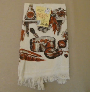 VTG Excello LTD Retro Kitchen Towel Cooking/Food Theme 16" x 25" 100% Cotton - Picture 1 of 5