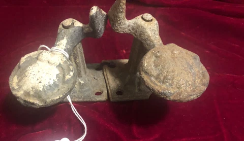 Antique Shell Shaped Shutter Dogs Shell Shaped Set Of 2 As Is Cover