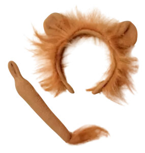 LION Ears and Tail Set Headband Fancy Dress Costume Accessory ONE SIZE FITS ALL - Picture 1 of 2