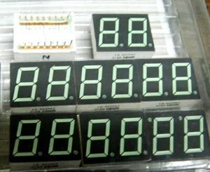 8 x Rohm LB-602MA2 2 digit green 14.3mm common anode 7 segment LED display - Picture 1 of 4