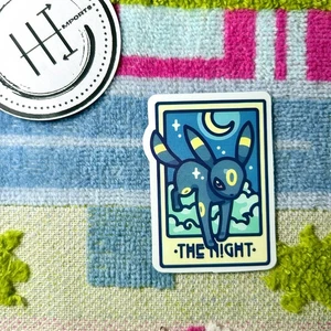Pokemon Waterproof Vinyl Sticker | Tarot Card Themed Pokémon The Night Umbreon - Bild 1 von 1