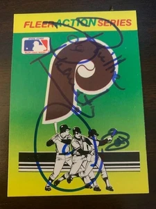 DAVID RAYMOND THE ORIGIONAL PHILLIE PHANATIC SIGNED FLEER PHILLIES STICKER #2 - Picture 1 of 1