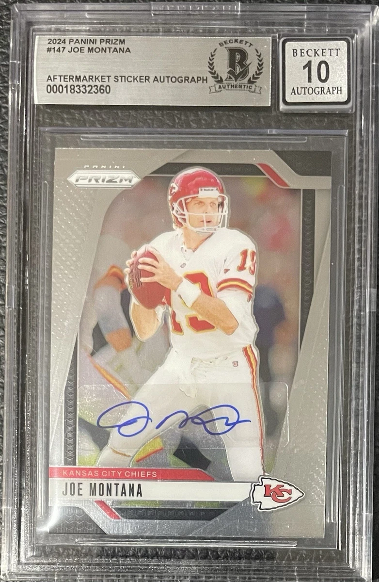 Panini Joe Montana Autographed Football Sports Trading Cards