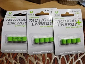 3pk- Viridian Tactical Energy + Plus CR1/3N Lithium 3 volt Batteries Retail 4per - Picture 1 of 2