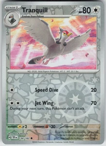 Pokemon Tranquill 134/162 SV05: Temporal Forces Common Reverse Holo Near Mint - Picture 1 of 2