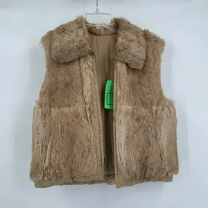 Vintage Womens Vest Size L Rabbit Fur Quiet Luxury Boho Glam Maximalist - Picture 1 of 6