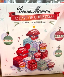 Bonne Maman Calendario dell'Avvento 2025 12 Mini Marmellate Spread Natale SCAD 6/2026 - Foto 1 di 5