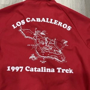 Vintage 90’s Windbreaker active Red Jacket Size Large Catalina Trek - Picture 1 of 7