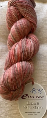 Ella Rae LACE MERINO dk Hand Painted Yarn Col.#203Bonfire, 100g/334yds - Image 1 of 2