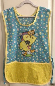 Easter Apron Kitchen Cobbler Style Adult Colorful Eggs Chicken Polka Dot - Picture 1 of 3