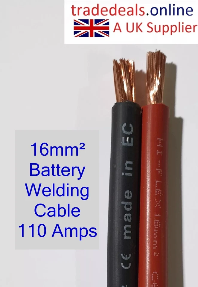 16mm² Auto Battery Welding Inverter Cable 12/24volts  Cut to Length by the metre - Image 1 of 1