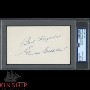 Ebbie Goodfellow signed 3x5 Index Card PSA DNA Slab Hockey Auto C5302 - Picture 1 of 1