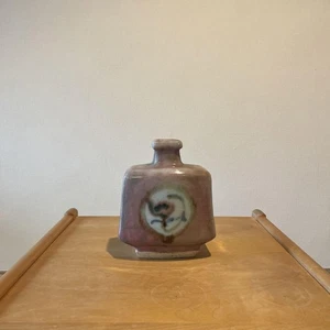 Mukuki Eizo Mud Celadon Cylindrical Vase with Box Kawai Kanjiro style Used - Picture 1 of 11