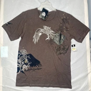 Vintage Y2K Artful Dodger T Shirt Men’s Black Eagle Embroidered NWT - Size XXL - Picture 1 of 8