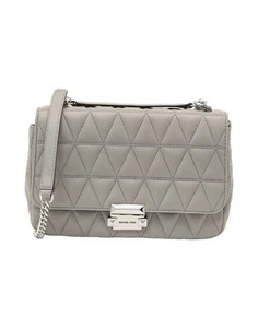 RRP€455 MICHAEL MICHAEL KORS Quilted Leather Flap Crossbody Bag Chain Strap - Picture 1 of 6