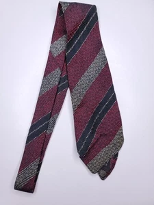 Holt, Renfrew & Co Mens Formal Necktie 47"Lx3"W Burgundy/Black Neck Tie - Picture 1 of 4