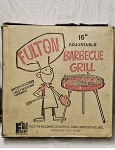 Parrilla ajustable de carbón portátil vintage Fulton - 16" W - Imagen 1 de 4