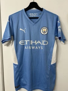 MANCHESTER CITY 2021 2022 HOME FOOTBALL SHIRT SOCCER JERSEY PUMA 759202-01 sz S - Picture 1 of 8