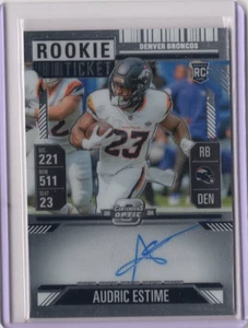 AUDRIC ESTIME NFL 2024 Panini Contenders Variante Ottica RC Auto #120 Card - Foto 1 di 2