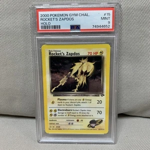 Pokémon Gym Challenge Holo #15 Rocket's Zapdos 2000 PSA 9 - Imagen 1 de 5