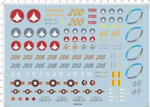 1/144 1/100 macross and usaf Spacecraft Markings Transfer Sheet Water Decal - Picture 1 of 1