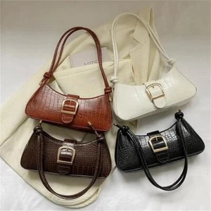 New Fashion French Style Solid White Baguette Bag Popular Female Underarm Bag - Picture 1 of 28