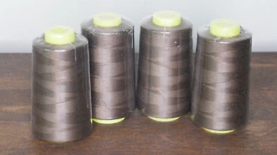 Brown Serger Thread Cone  4 pack  IZO All Purpose    6000 YDs each Col 627 - Image 1 of 2