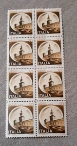 striscia da 8 valori lire 10 castelli francobolli repubblica italiana nuovi - Foto 1 di 2