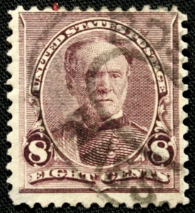 US Stamp Scott #225 ~ 1890-93 Regular Issue 8¢ Sherman GR27 - Picture 1 of 1