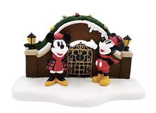 St. Nicholas Square Disney Mickey Minnie Mouse Village Gate Figure Christmas