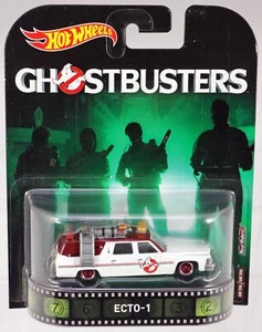 Hot Wheels Ghotsbusters Ecto-1 Retro Entertainment - DWJ72 NRFP 2016 White 1:64 - Picture 1 of 4