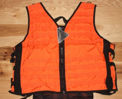 BLAZE ORANGE Tactical Hunting Vest deer, elk, upland LG-3XL PRE-TARIFF inventory - Image 1 of 4