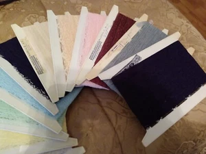 55yd 5/8" LACE WHT, LT PINK,BURG,PNK,YELLOW,MINT,NAVY,GREY,BLACK, LT BLUE, PEACH - Picture 1 of 24