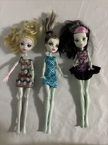 Monster High Frankie Stein & Lagoona Blue Konvolut 3 Puppen. 2008 & 2015. Imperfect - Bild 1 von 9