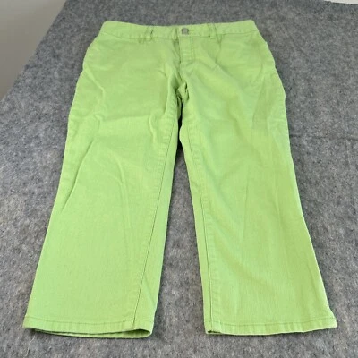 Pantalones de mezclilla capri para mujer talla 8 verde brillante Chaps Foto 1 de 4