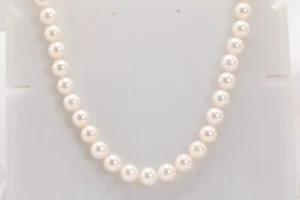 Vintage Mikimoto 18k Yellow Gold Pearl Necklace - Picture 1 of 6