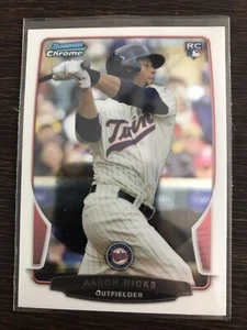 Aaron Hicks Bowman Chrome Rookie Card 2013 Minnesota Twins New York Yankees #9 - Picture 1 of 2