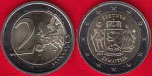 Lithuania 2 euro 2019 "Zemaitija - Samogitia" BiMetallic UNC - Picture 1 of 1