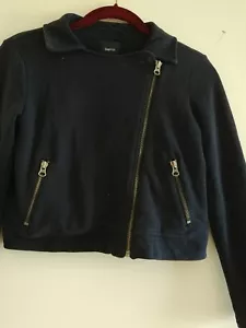 GIRAGAZZA GAP KIDS BLU NAVY TAGLIA 8 (M) FELPA CAMICIA GIACCA FODERATA FULL ZIP JACKET - Foto 1 di 5