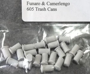 Funaro F&C 605 Detail Parts TRASH CANS Can w/ Lids Corrugated Tin TWENTY (20) +- - Picture 1 of 4