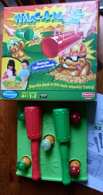 Whac a Mole Childrens Game Fisher Price 1 - 2 player Fully Working + instruction - image 1 of 4