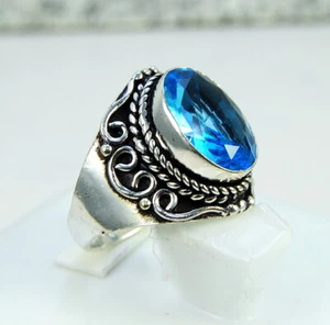 Damenring ausdrucksstarke Ring Filled Sterlin Silber 925 Turmaline 59 / 18,8 mm - Bild 1 von 2