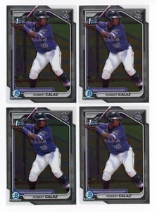 (4) 2024 Bowman Chrome ROBERT CALAZ 1st ROOKIE RC LOT #BCP-131 Colorado Rockies - Picture 1 of 2