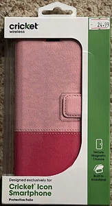 cricket icon smartphone case protective folio Pink Phone Case Cover - Picture 1 of 3