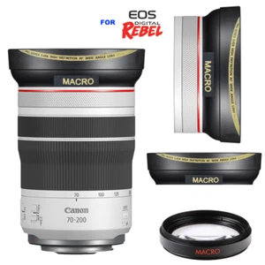 PRO HD WIDE ANGLE LENS + MACRO LENS FOR Canon RF 70-200mm f/4L IS USM Lens - Picture 1 of 10