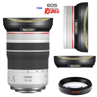 PRO HD WIDE ANGLE LENS + MACRO LENS FOR Canon RF 70-200mm f/4L IS USM Lens - Image 1 of 4