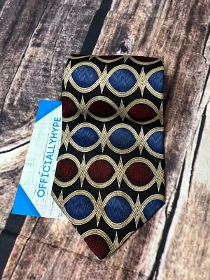 Gianfranco Ruffini Italy Men's Silk Neck Tie Red Blue Geometric - Image 1 of 4